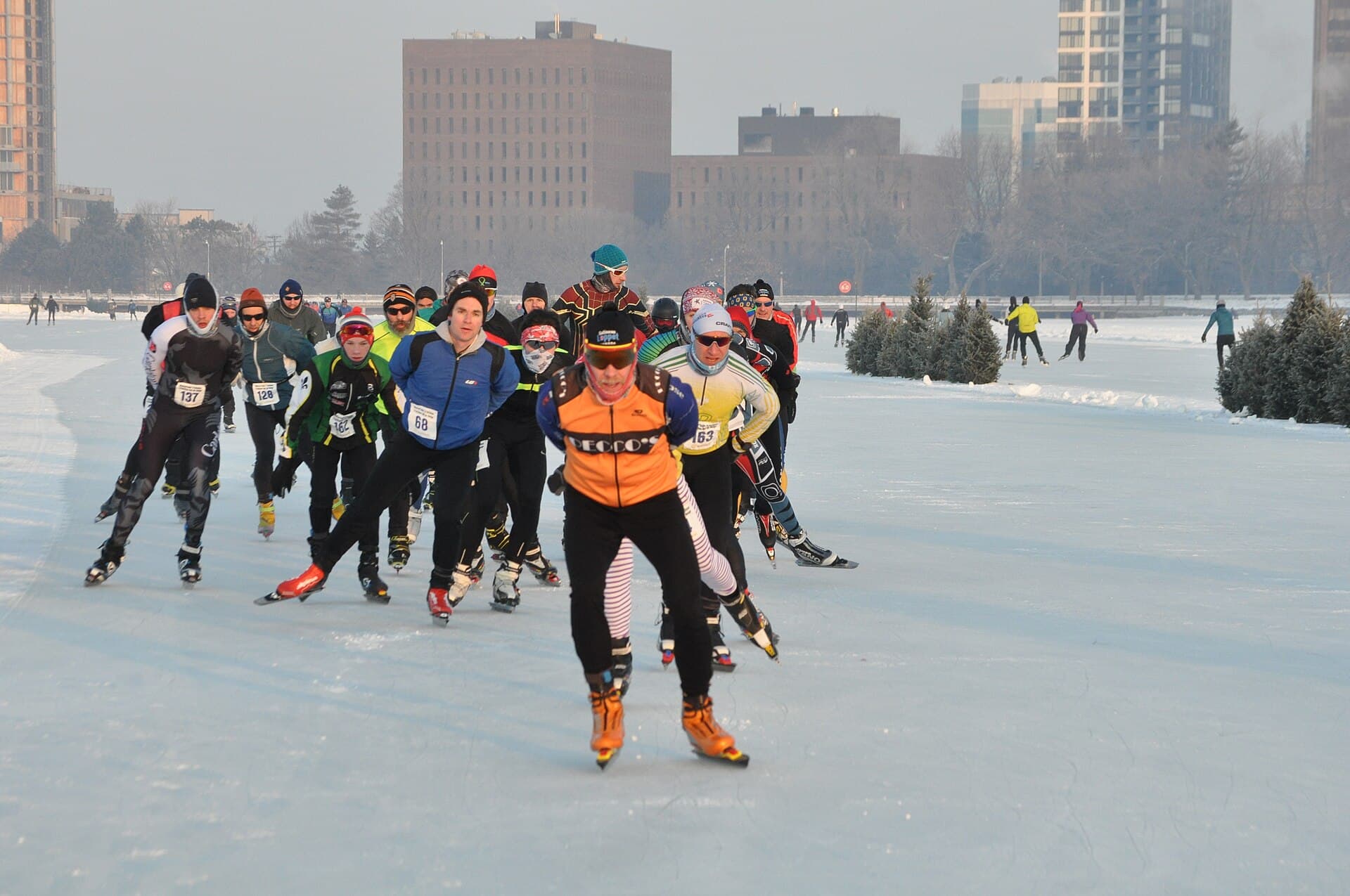 Skaters at Dow's Lake Pavilion on the Rideau Canal Skateway