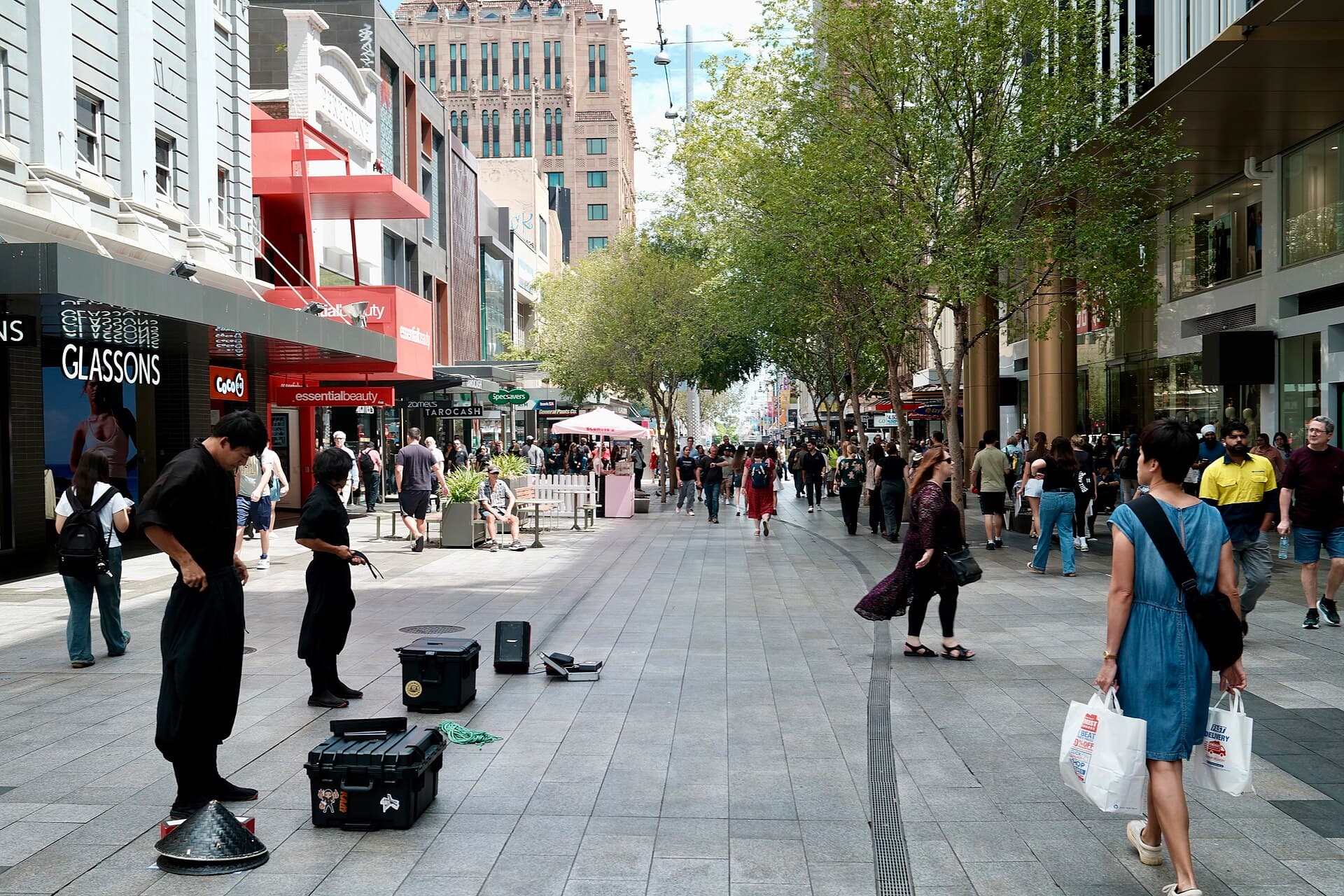 A busy Rundle Street in the East End during the festival