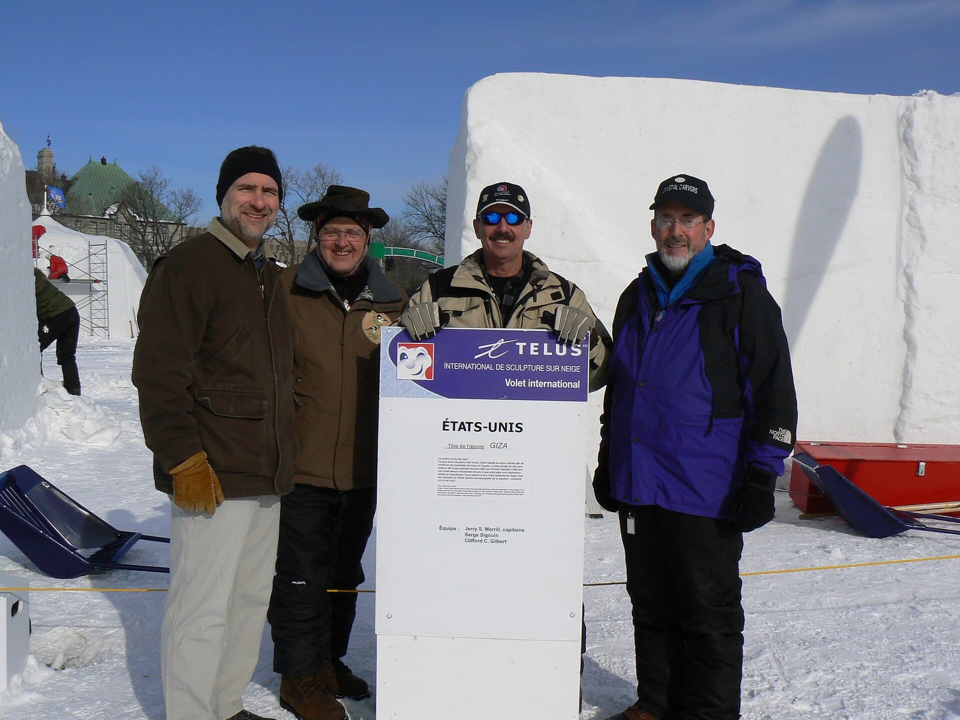 Bonhomme's Ice Palace in front of the Parliament Building in Quebec City during the Winter Carnival