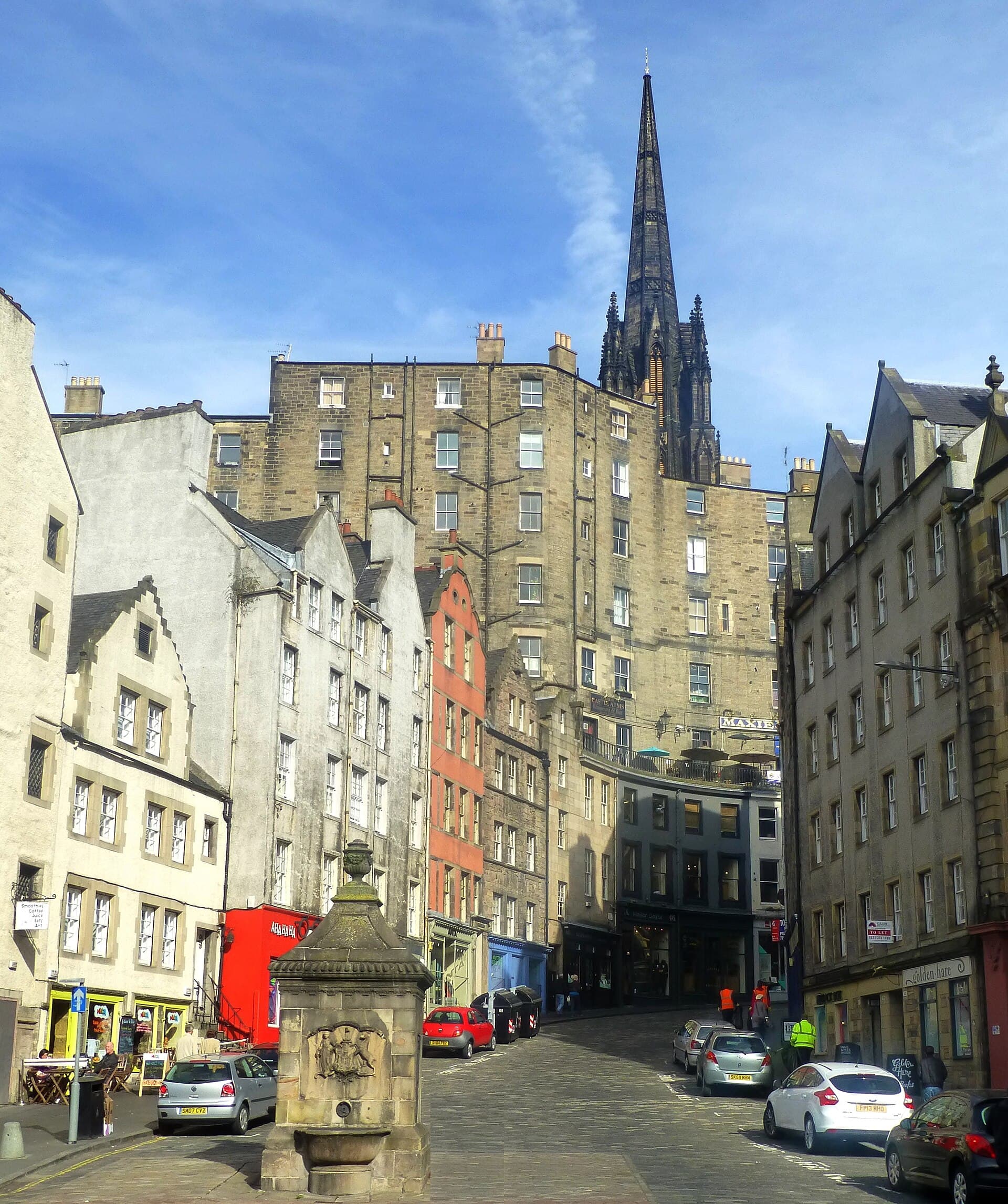 Victoria Street and Grassmarket in the Old Town, Edinburgh
