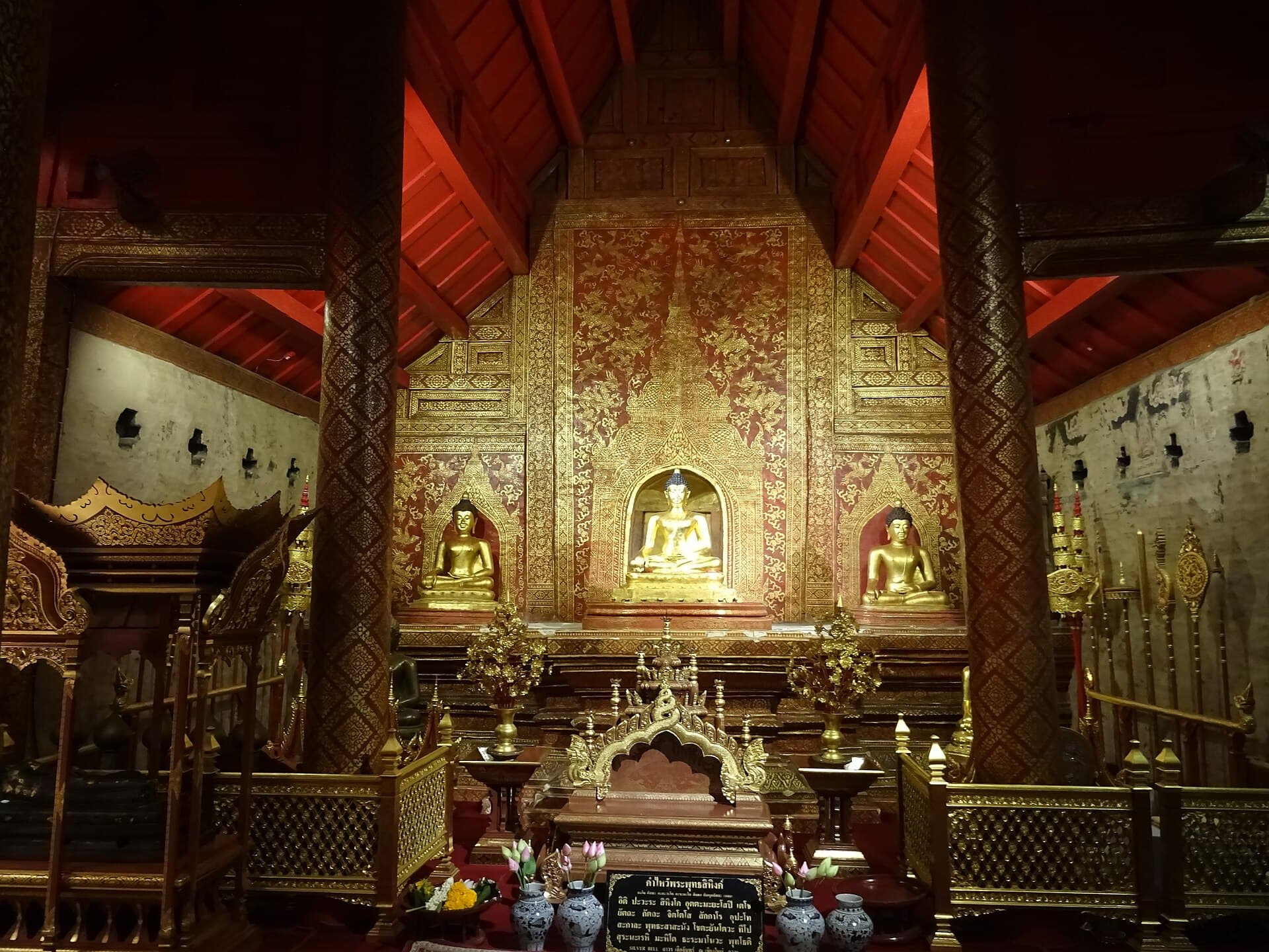 Wihan Lai Kham at Wat Phra Singh Woramahawihan in Chiang Mai