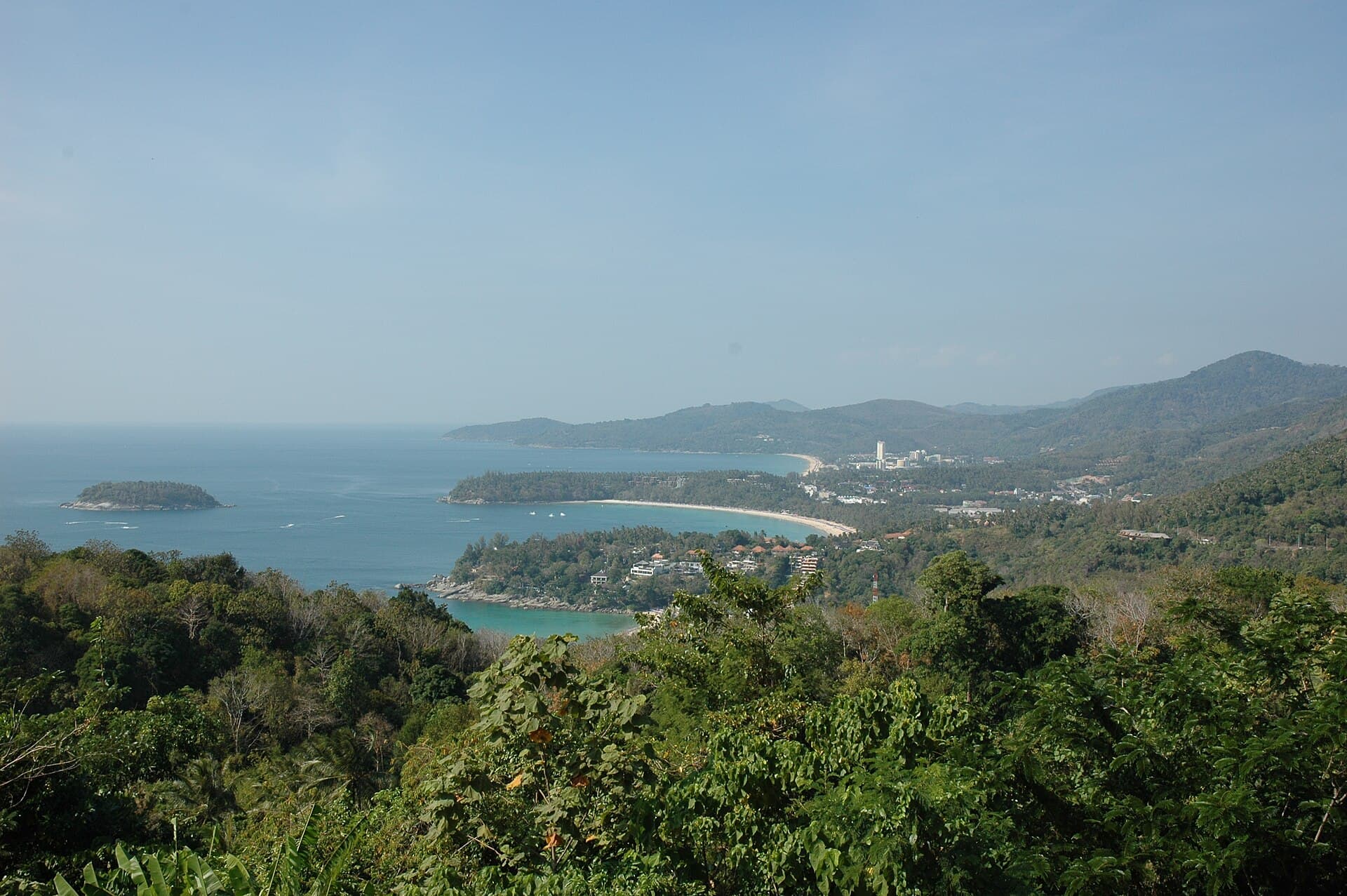 Karon Viewpoint overlooking Kata Noi, Kata and Karon beaches on Phuket's west coast