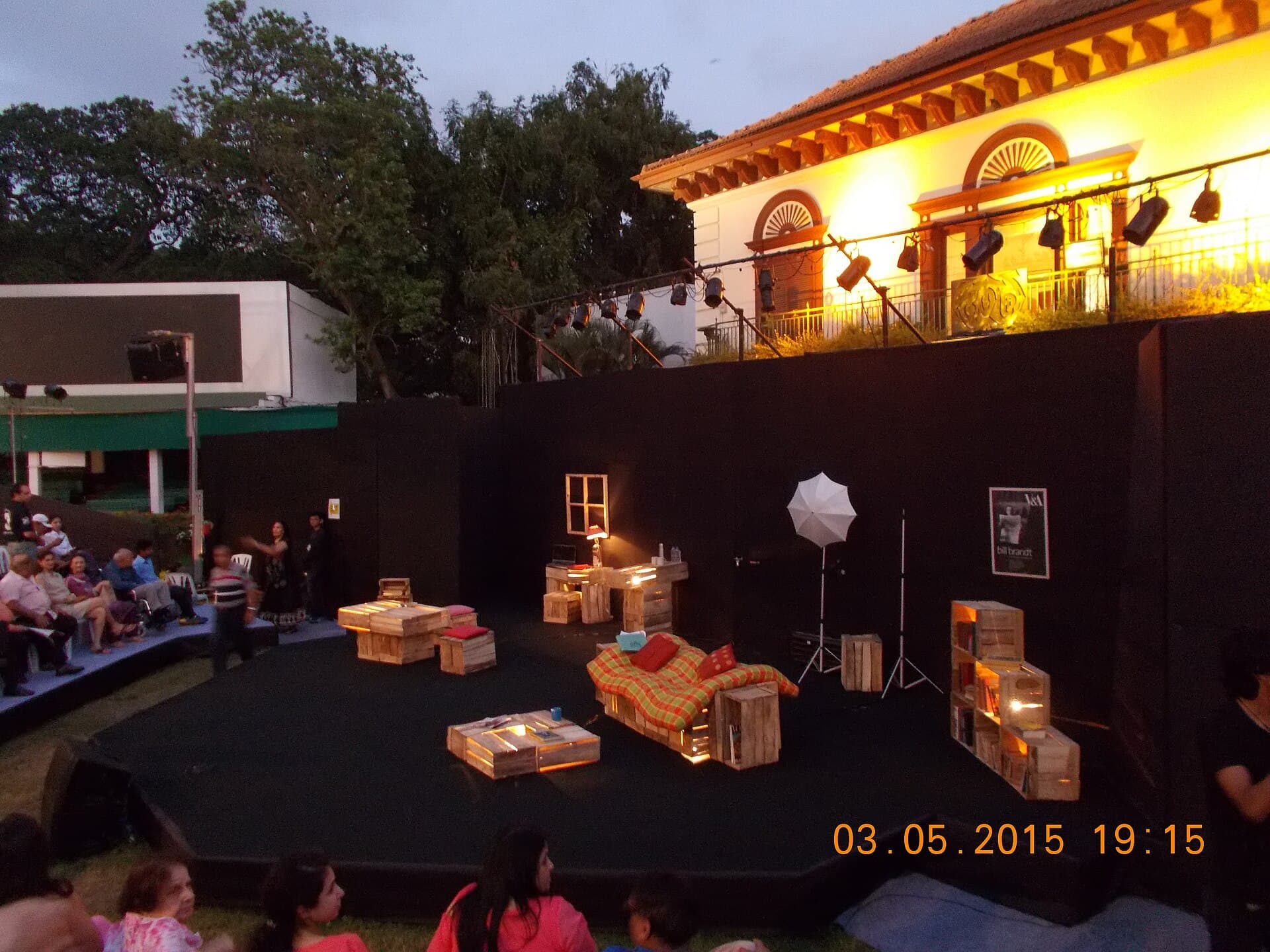 Main stage of Lollapalooza India at Mahalaxmi Racecourse during an evening set, Mumbai