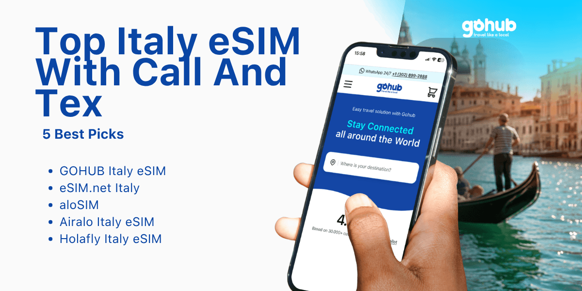 Top Italy eSIM With Call And Text: 5 Best Picks